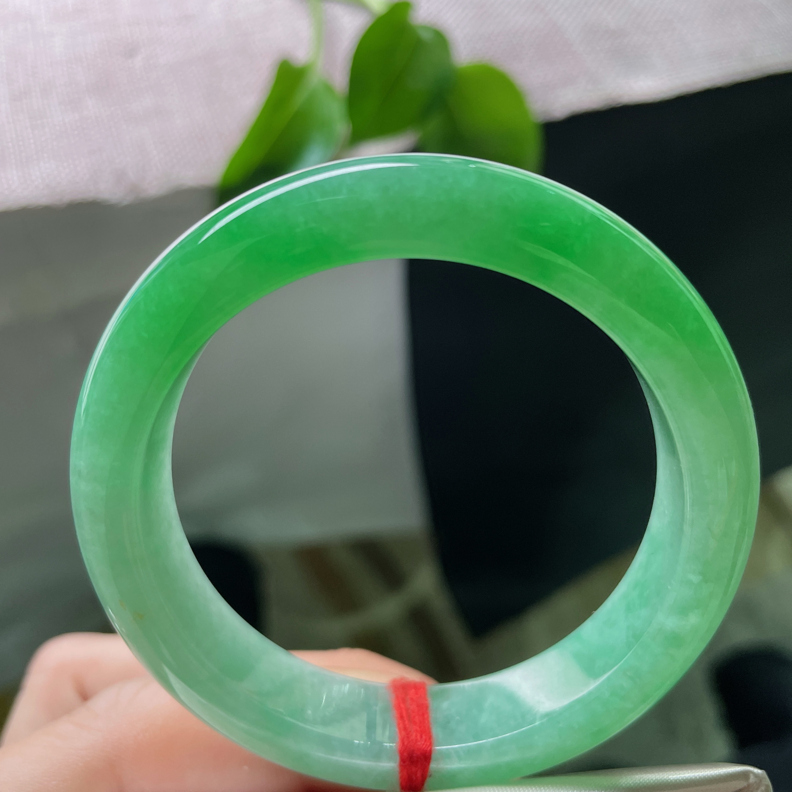 52.6/12.6/8.6，满绿正圈，是皇冠上的明珠，雍容华贵，娇媚多姿。无纹裂