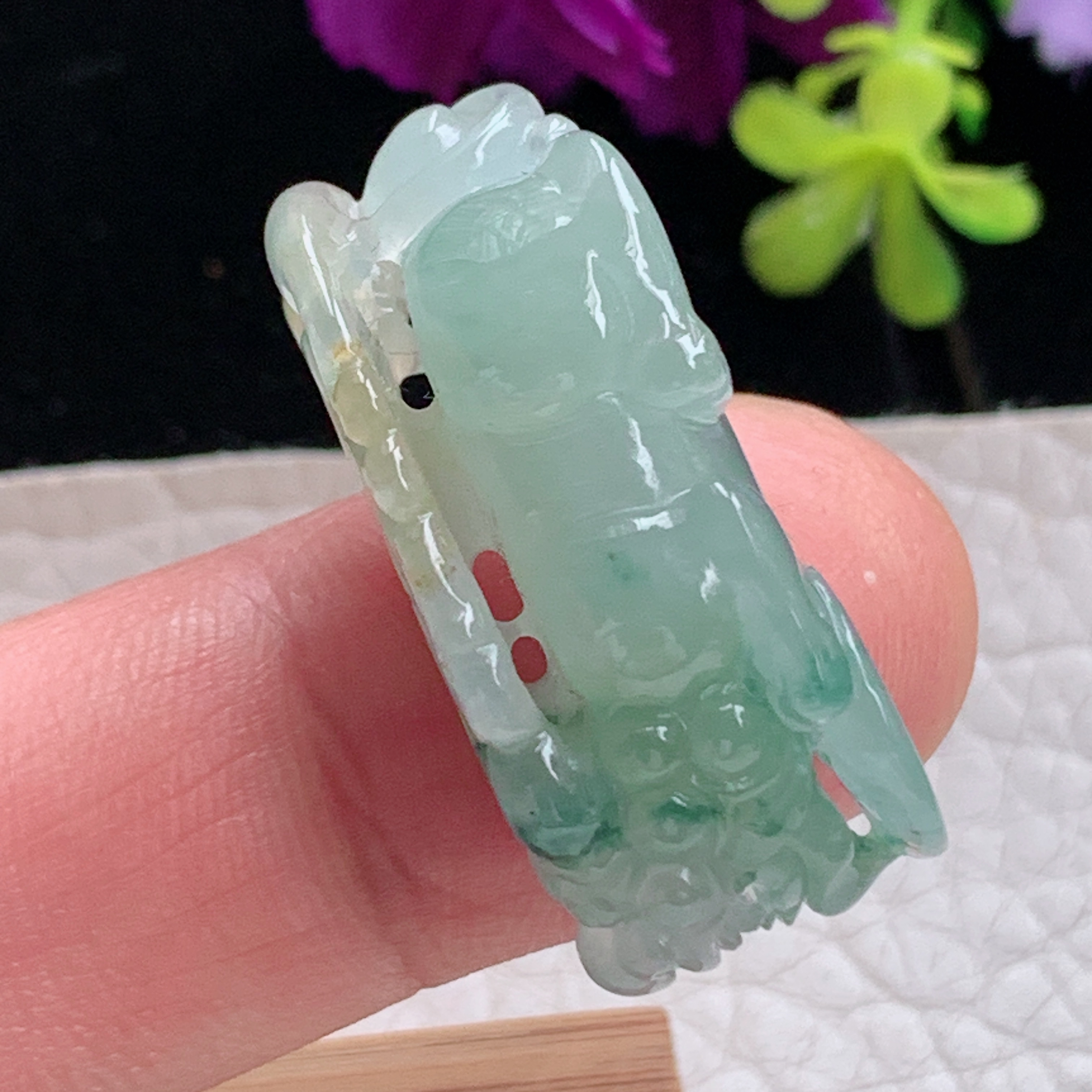 zz3实拍32*16*13.8缅甸翡翠冰三彩招财貔貅吊坠皮休瑞兽玉坠