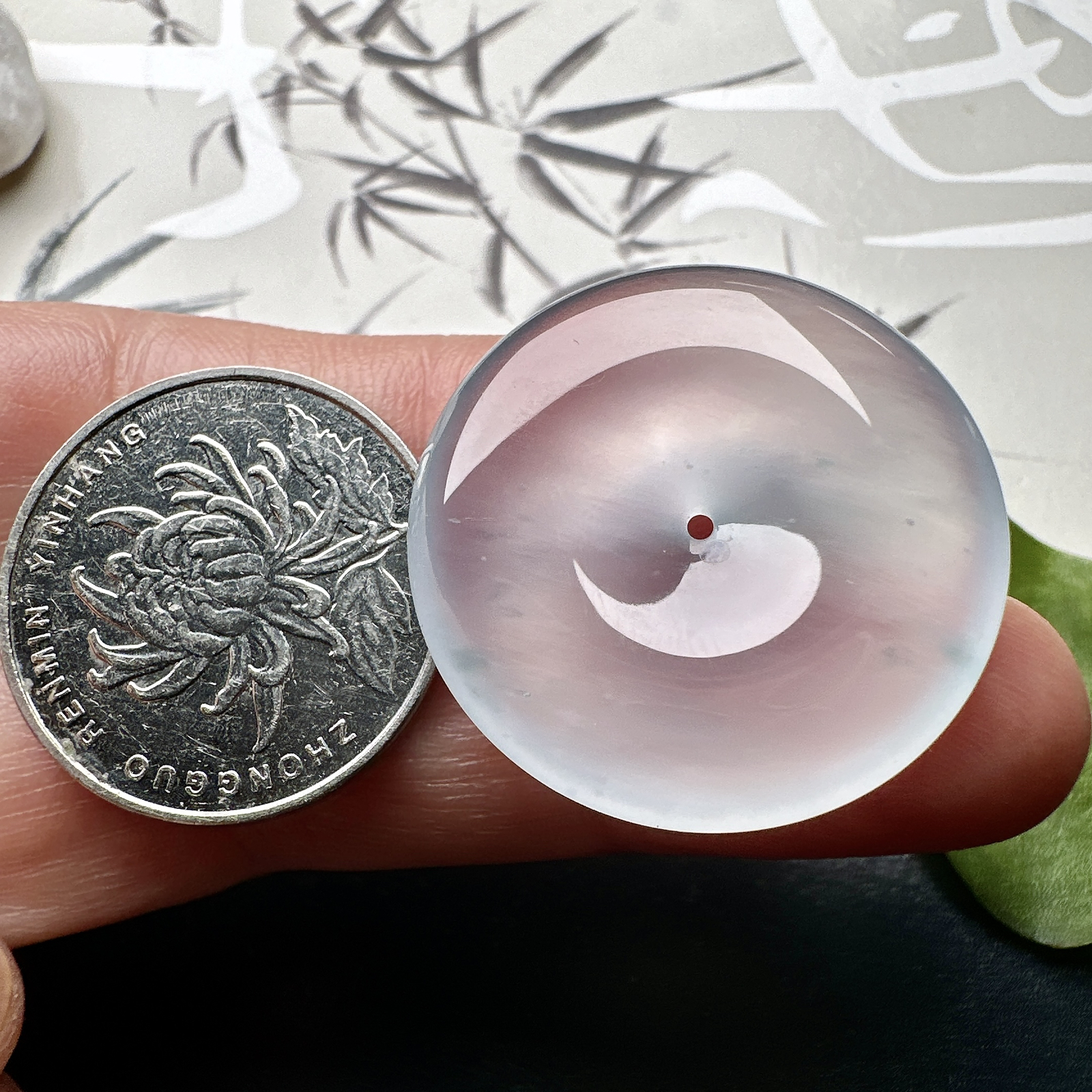 【冰种飘花平安扣】质地细腻冰润，品质很好，冰感十足，胶感明显，收藏品质。