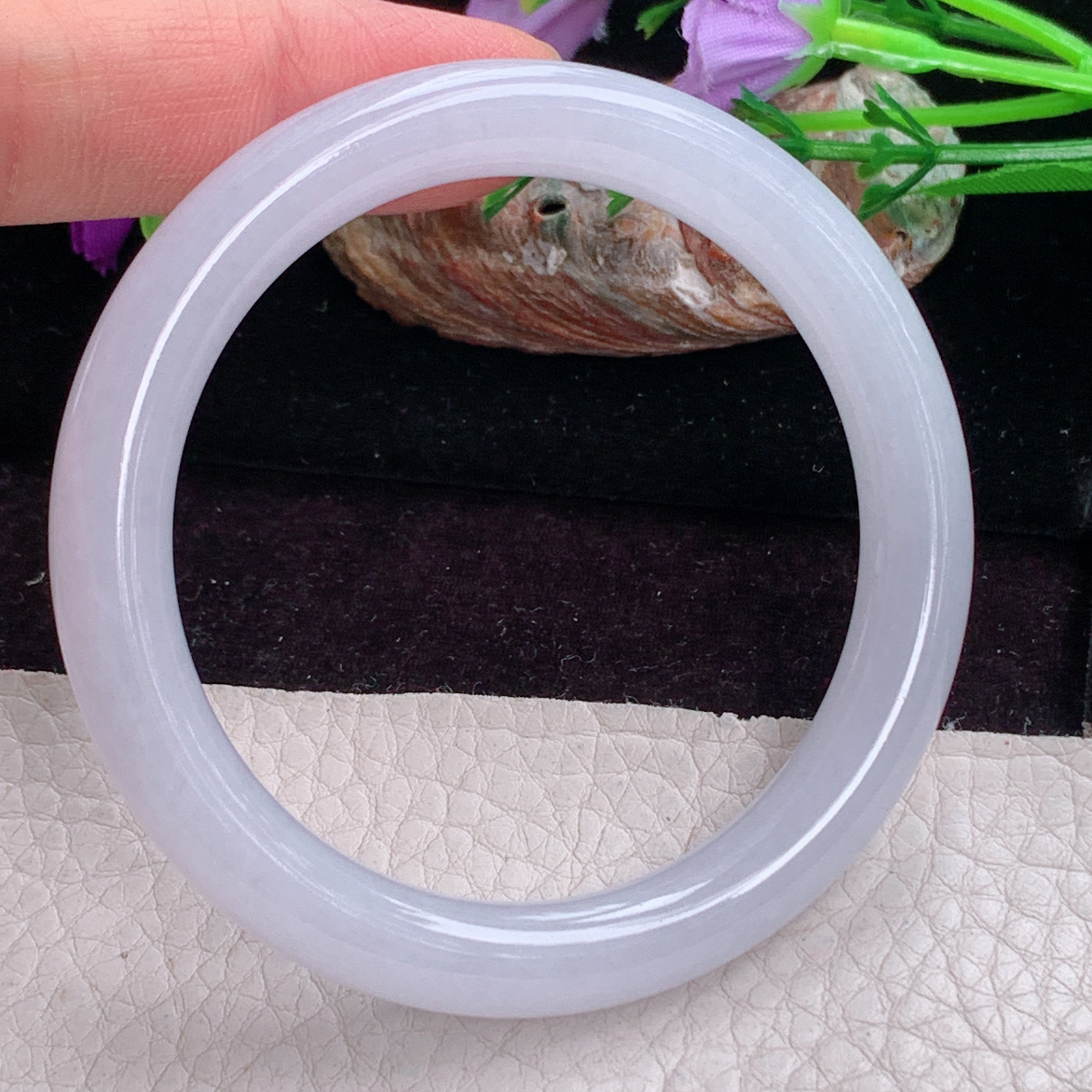 yh小圈口53*9.8*8.3美人镯 天然缅甸翡翠手镯纯美圆条正圈玉镯子