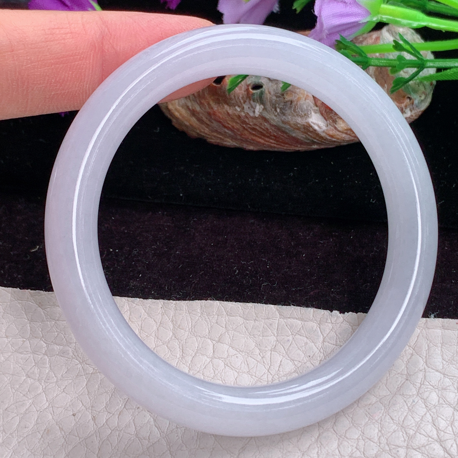 yh小圈口53*9.8*8.3美人镯 天然缅甸翡翠手镯纯美圆条正圈玉镯子