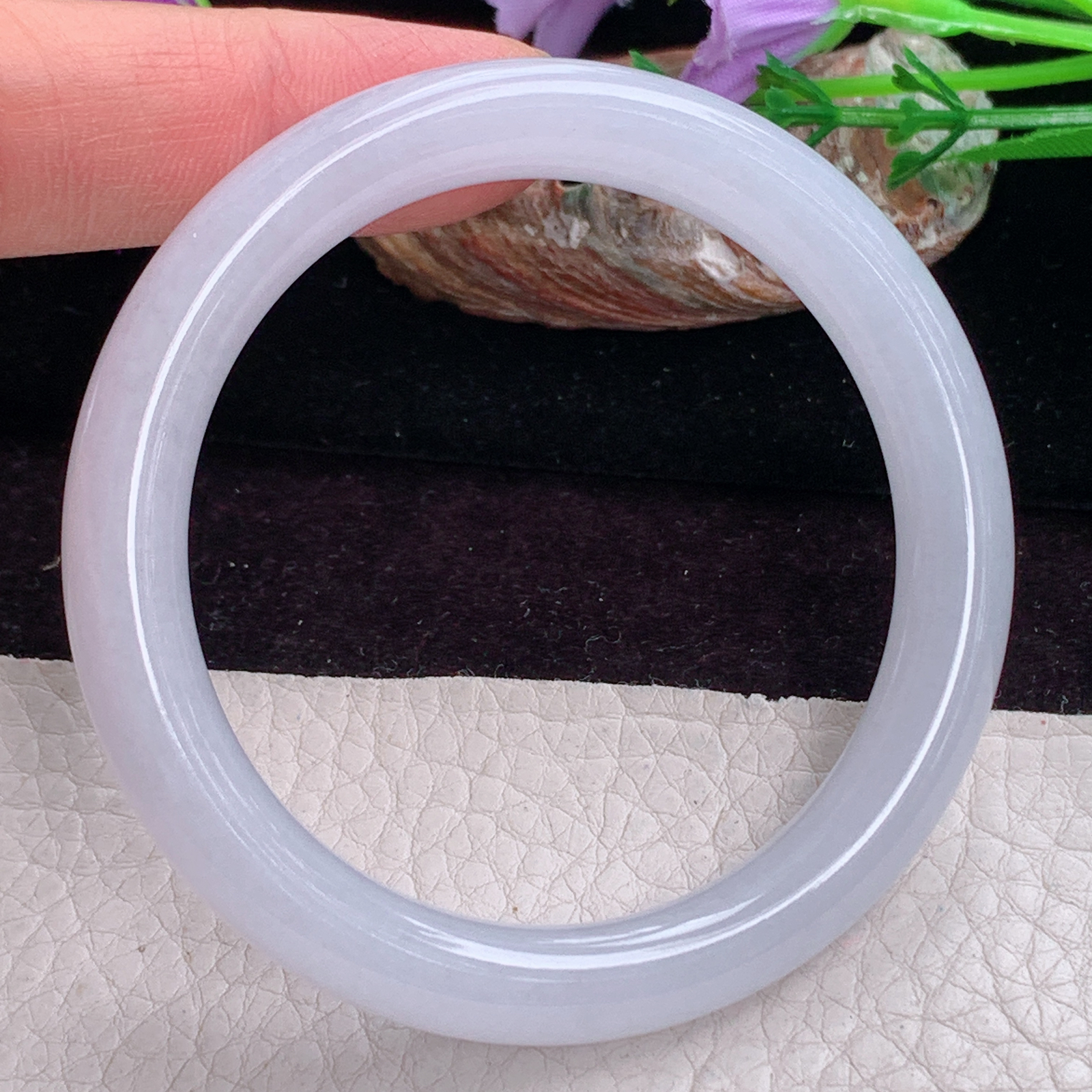 yh小圈口53*9.8*8.3美人镯 天然缅甸翡翠手镯纯美圆条正圈玉镯子