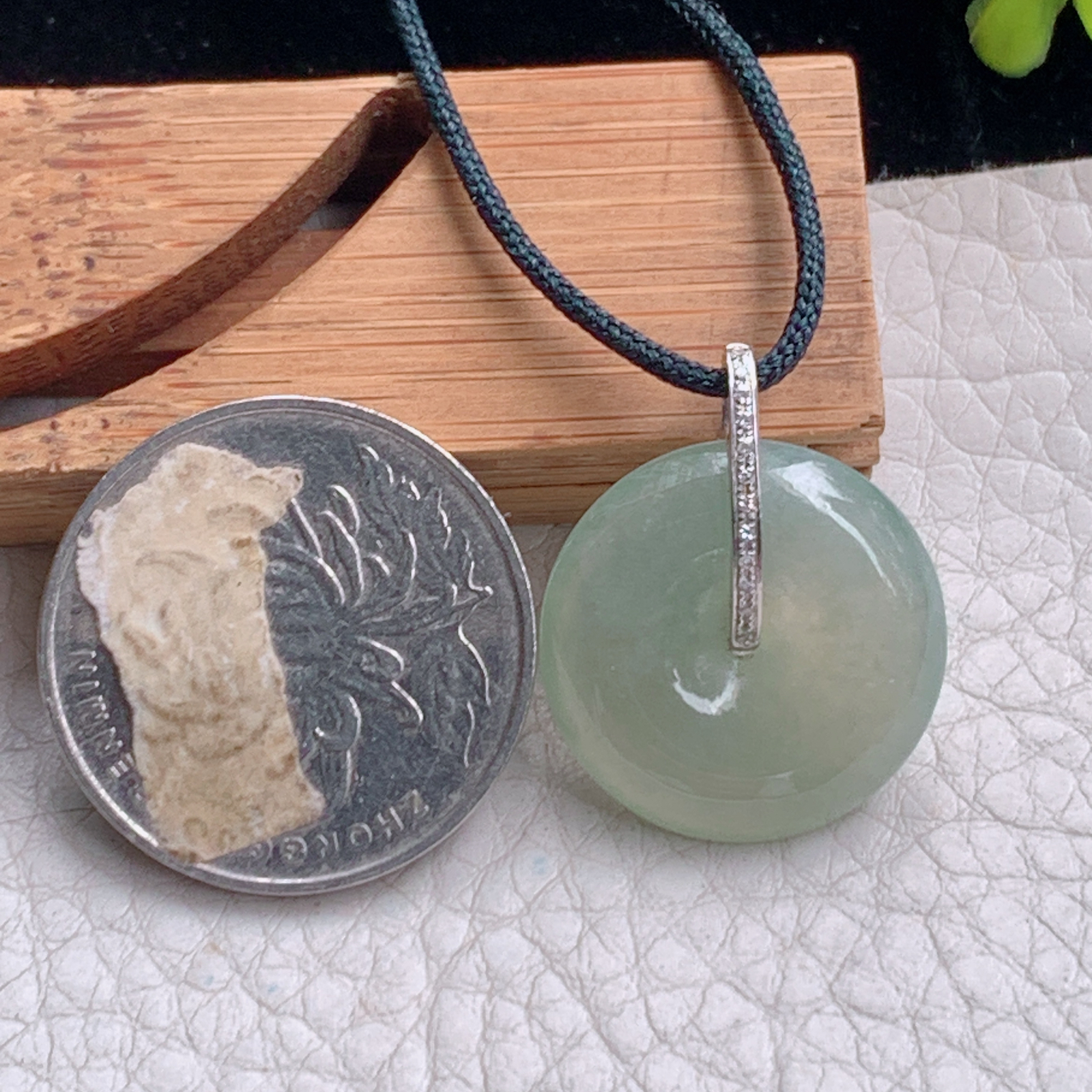 zz3实拍25*20.5*5缅甸翡翠冰糖雪梨小平安扣吊坠 镶金宝宝平安锁骨坠