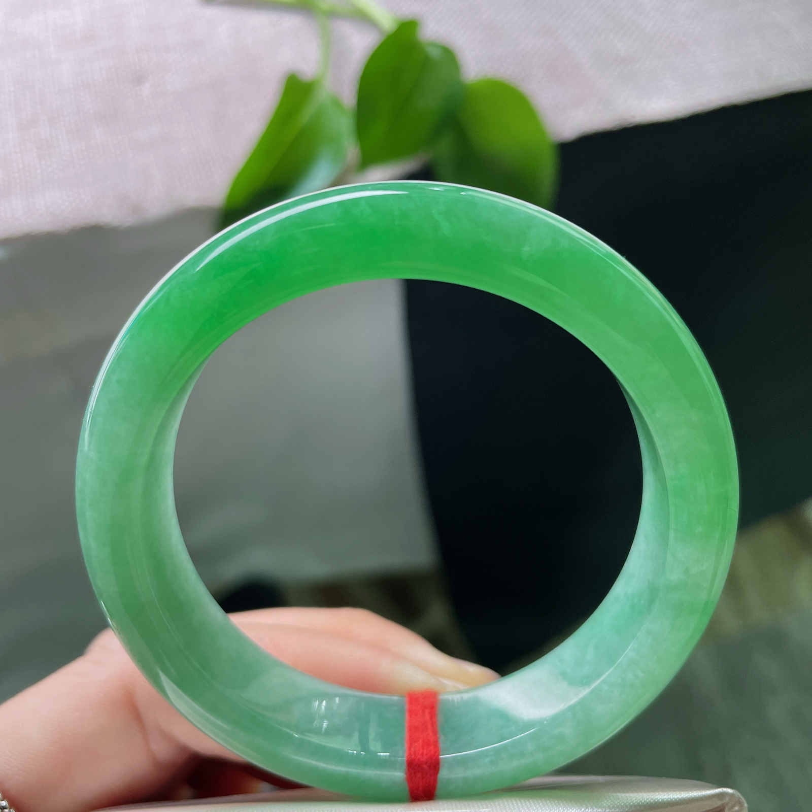 52.5/12.5/8.5，满绿正圈，方寸之间，凝翠千年。倾国又倾城，无纹裂