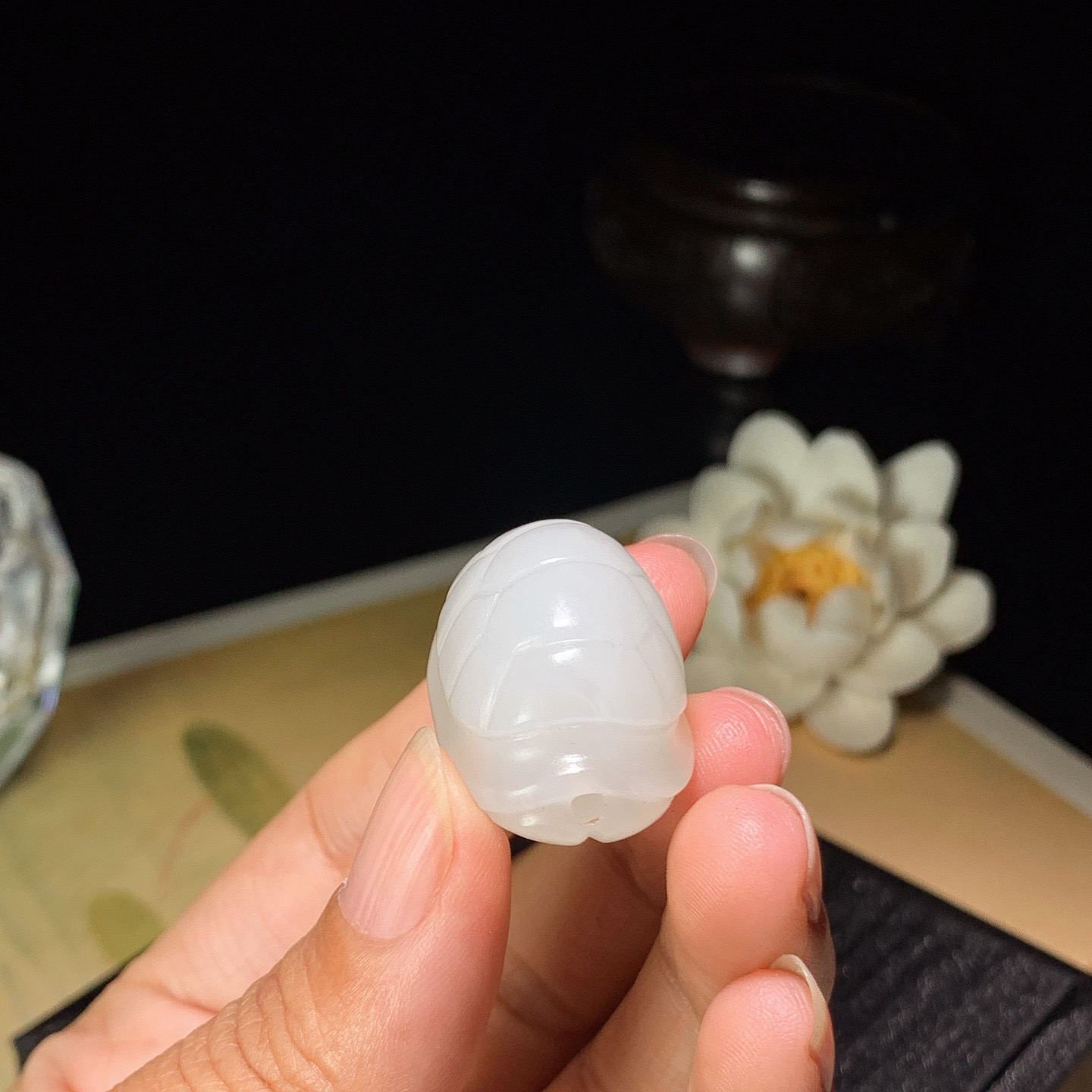 新疆和田玉龟壳挂件 尺寸35/20/22重22.5克 玉质细腻油润 底色纯净 脂粉好，品质好。lt260327