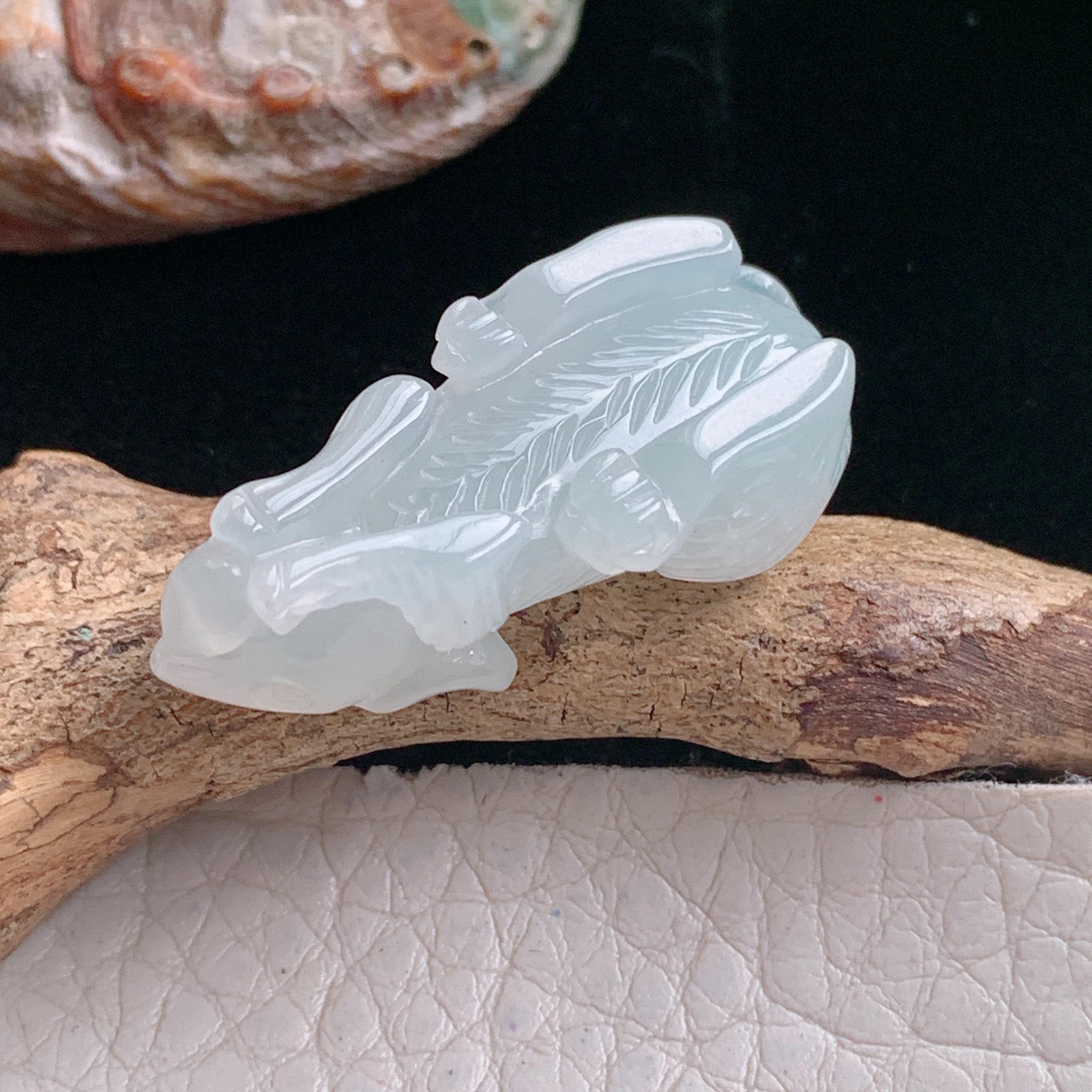 ajj实拍32.5*15.5*10.8缅甸翡翠冰纯立体招财鼠 生肖鼠玉吊坠 玉挂件