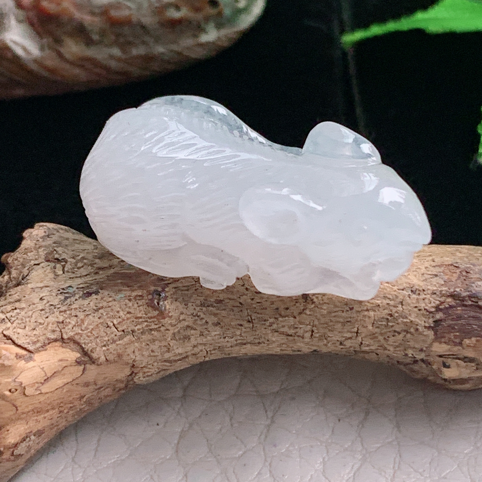 ajj实拍30*16.8*11缅甸翡翠冰纯立体招财鼠 生肖鼠玉吊坠 玉挂件