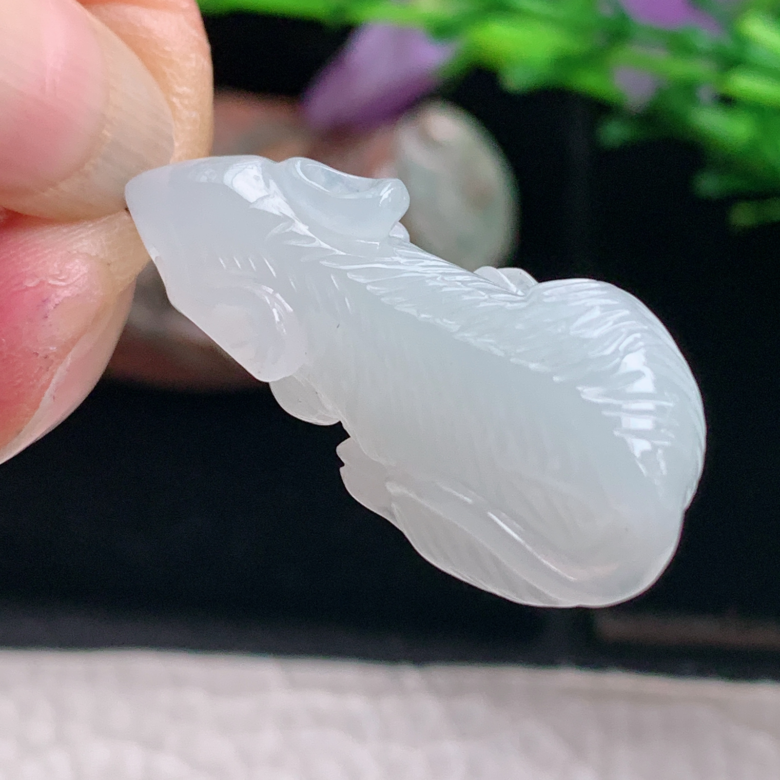 ajj实拍32.5*15.5*10.8缅甸翡翠冰纯立体招财鼠 生肖鼠玉吊坠 玉挂件