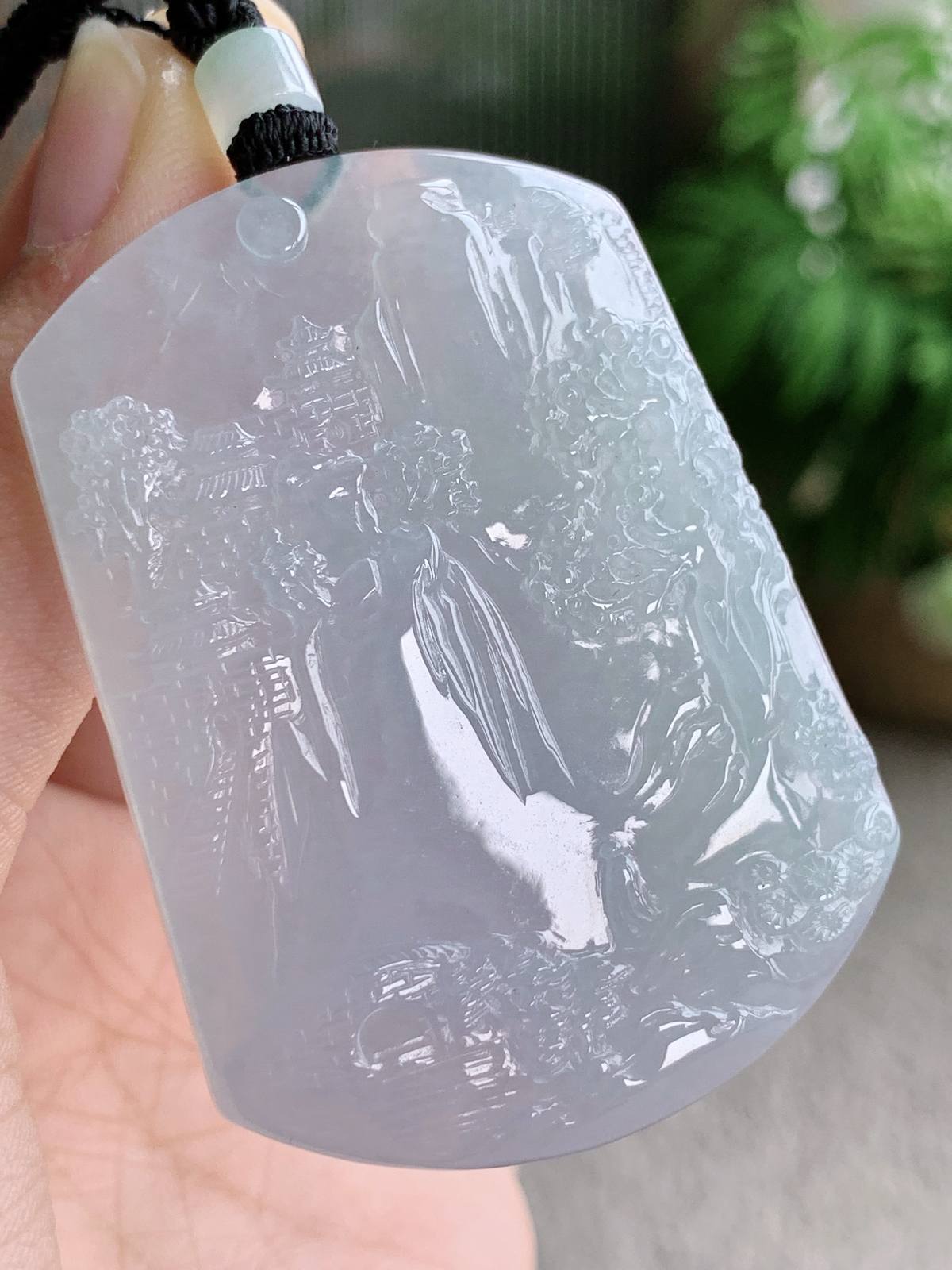 【裸石】冰山水牌大山水牌吊坠
【说明】缅料 性价比高  
【尺寸】53.5-39.7-5.7