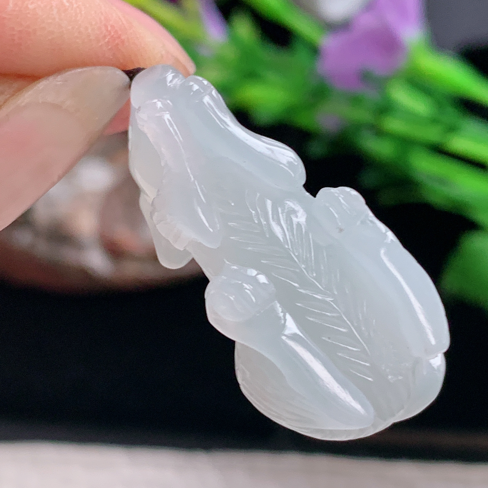 ajj实拍32.5*15.5*10.8缅甸翡翠冰纯立体招财鼠 生肖鼠玉吊坠 玉挂件