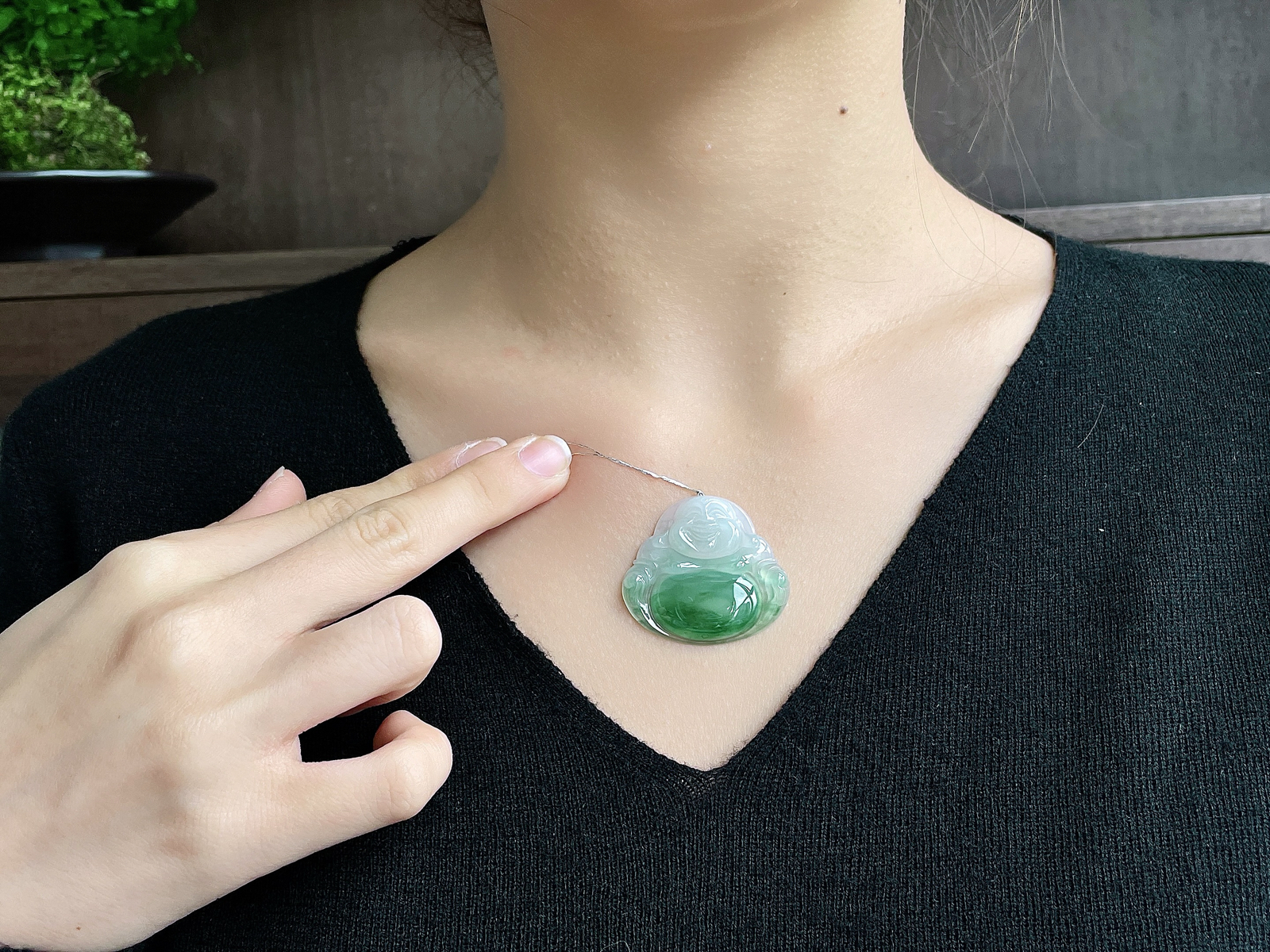 【裸石】冰飘花佛公大佛公吊坠
【说明】缅料 性价比高  
【尺寸】32.5-35-6