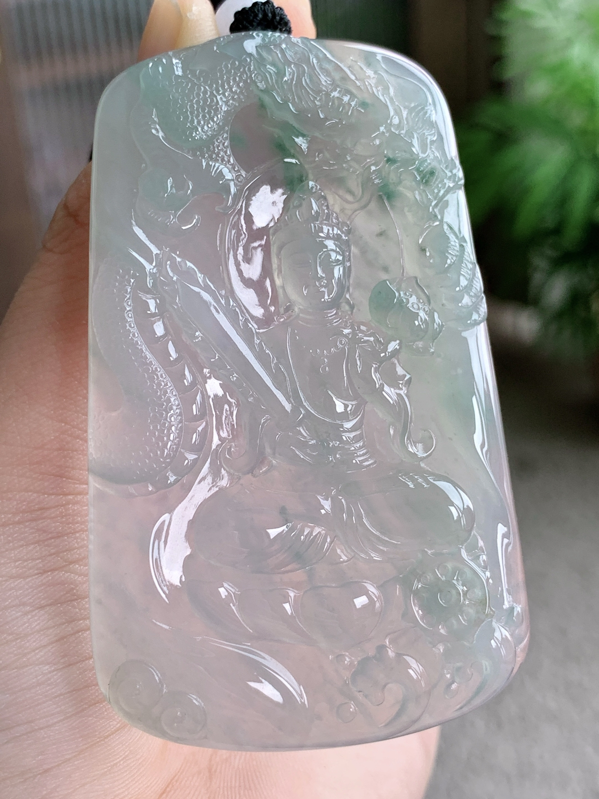 【裸石】冰飘花虚空藏菩萨牌吊坠
【说明】缅料 性价比高  
【尺寸】70-42.8-5.5