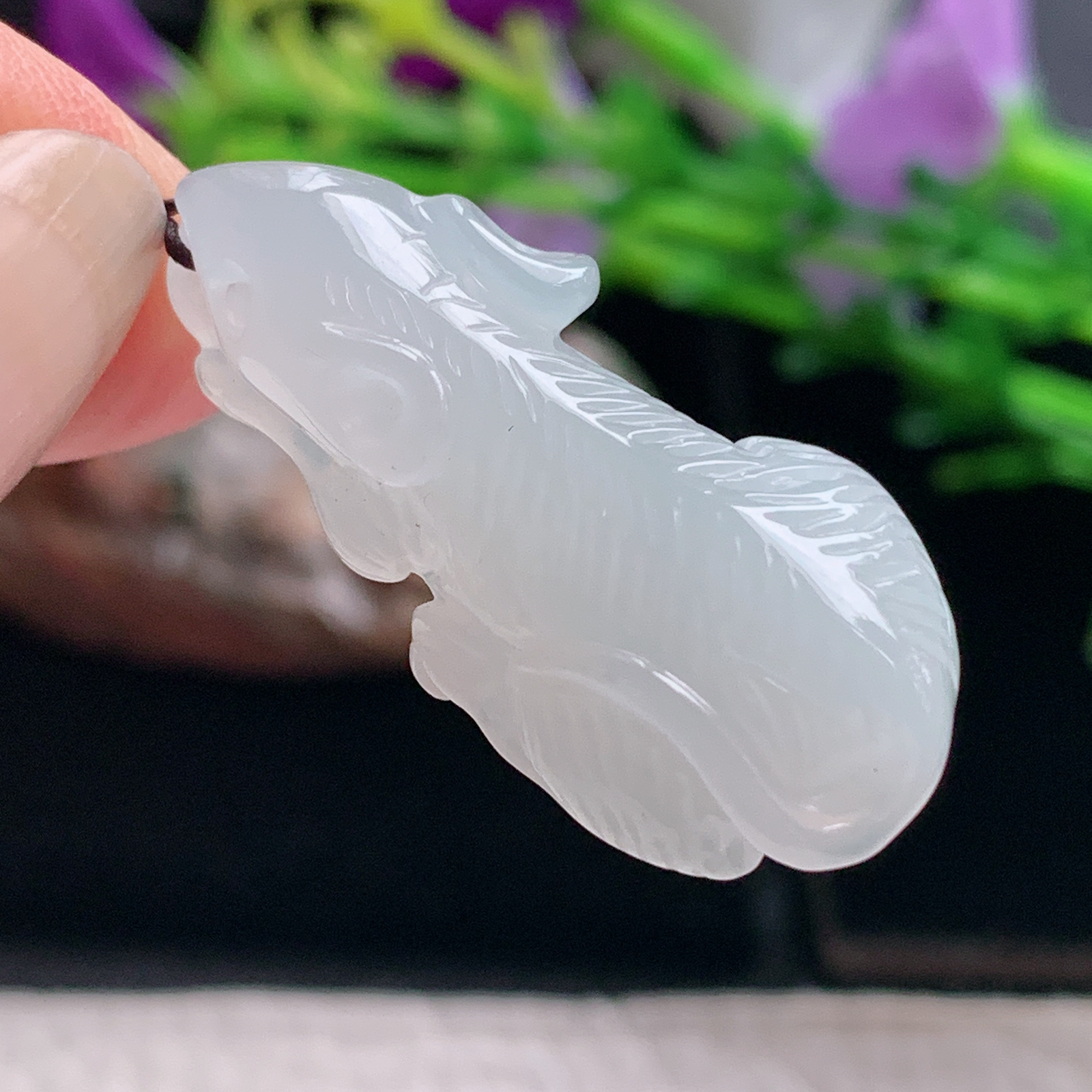 ajj实拍32.5*15.5*10.8缅甸翡翠冰纯立体招财鼠 生肖鼠玉吊坠 玉挂件