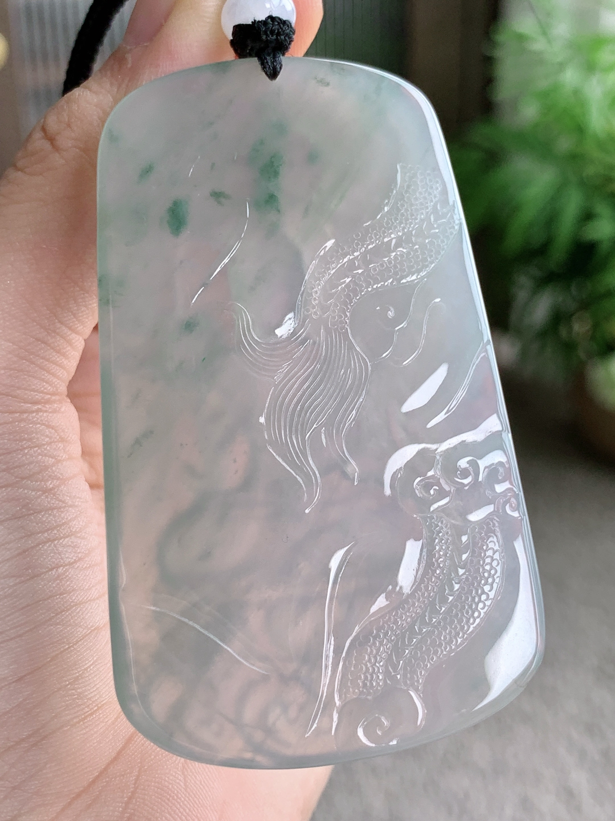 【裸石】冰飘花虚空藏菩萨牌吊坠
【说明】缅料 性价比高  
【尺寸】70-42.8-5.5