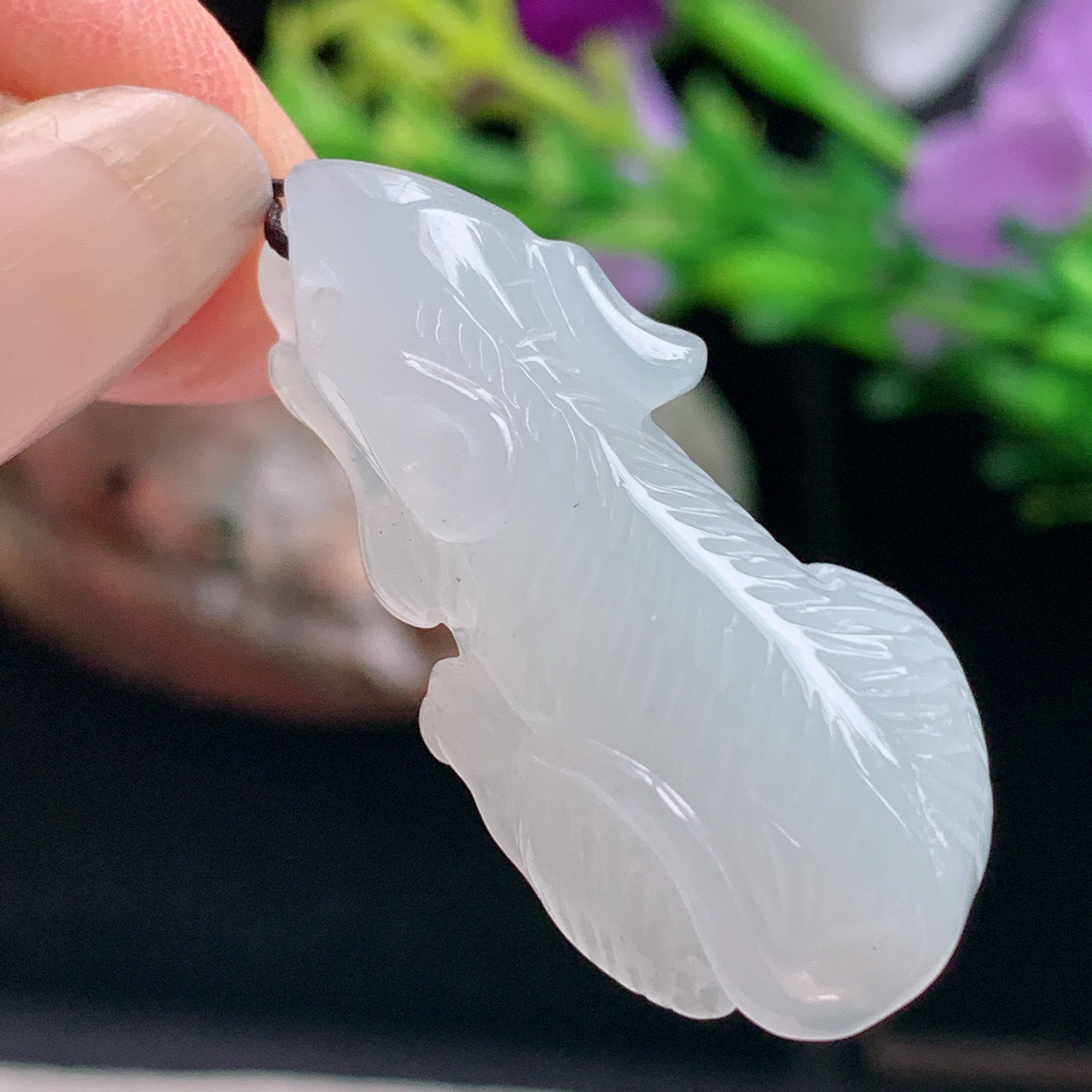 ajj实拍32.5*15.5*10.8缅甸翡翠冰纯立体招财鼠 生肖鼠玉吊坠 玉挂件