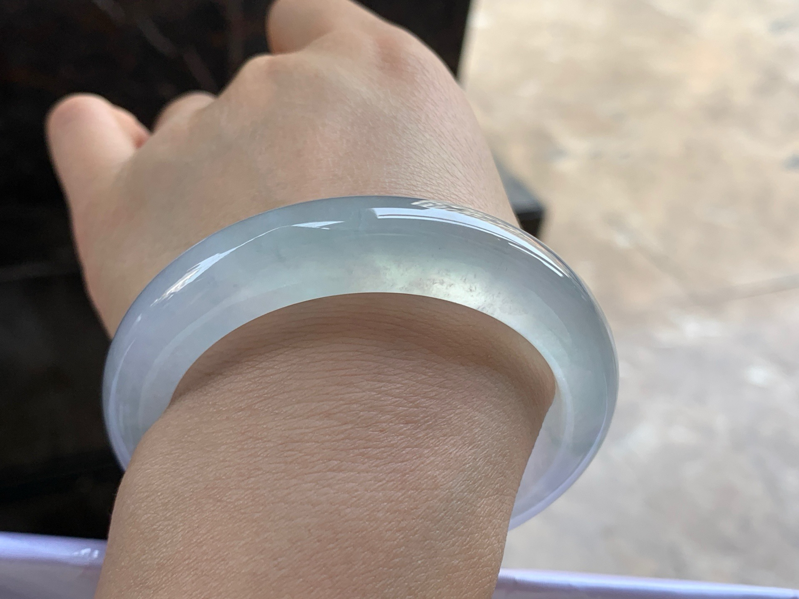 54.5-12.3-9.1

冰种手镯^_^冰味十足～上手漂亮