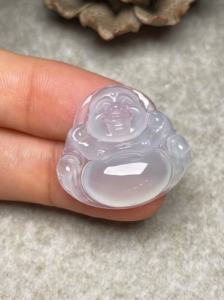 冰种【佛公】吊坠、种水好，玉质细腻 ，卖相好