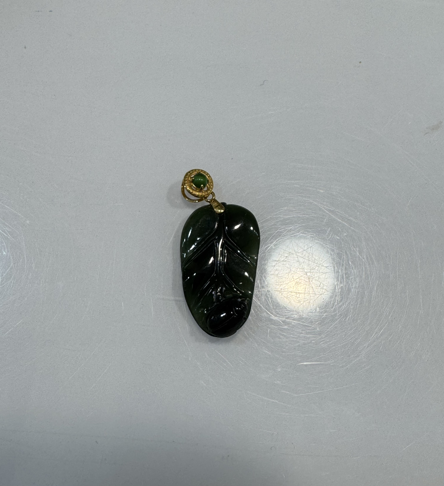 墨翠叶子 尺寸20-11-3.9mm 打灯通透