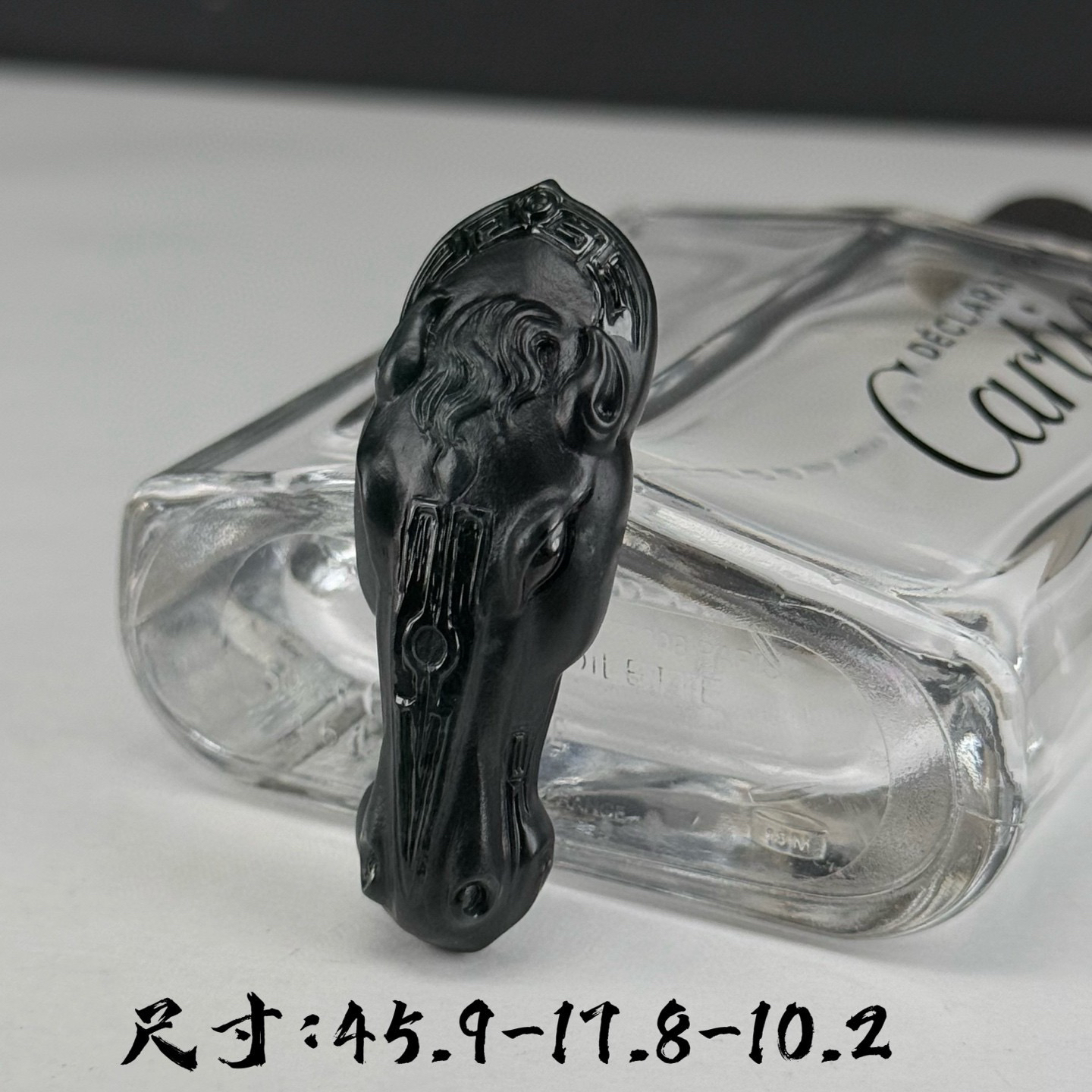 精品墨翠马头吊坠 种好色正 黑度好 油性十足 尺寸45.9