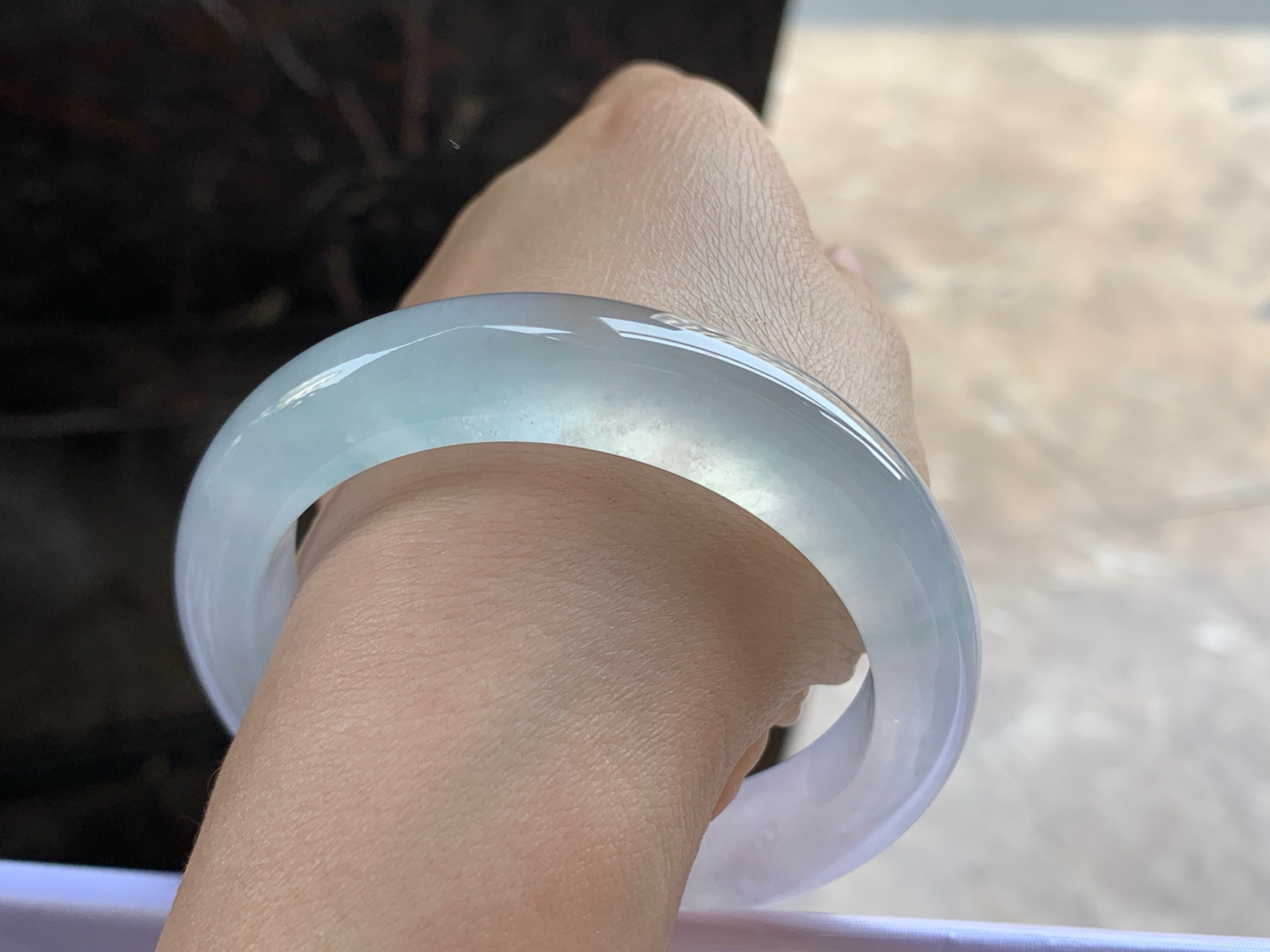 54.5-12.3-9.1

冰种手镯^_^冰味十足～上手漂亮