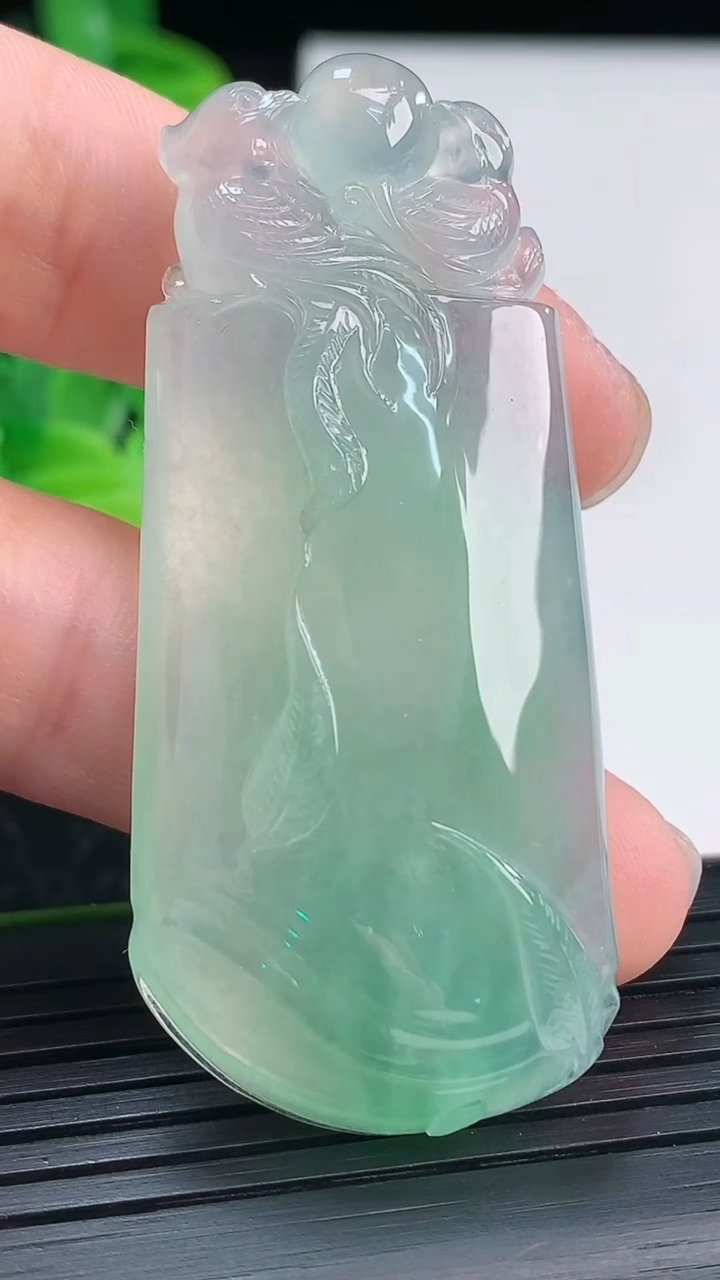 天然A货翡翠鸟语花香吊坠尺寸55.3-24.2-8.7重量:21.84g
4月3日