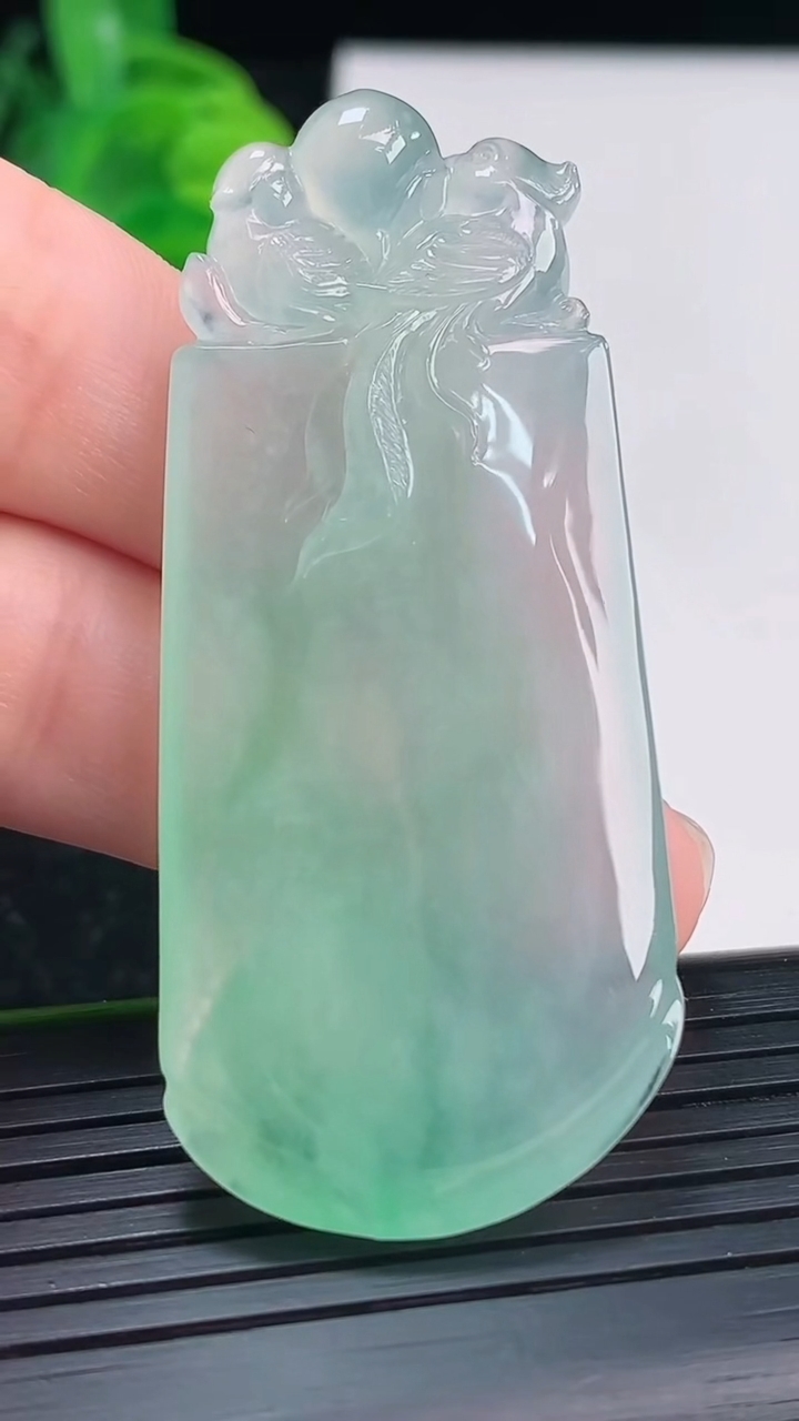 天然A货翡翠鸟语花香吊坠尺寸55.3-24.2-8.7重量:21.84g
4月3日