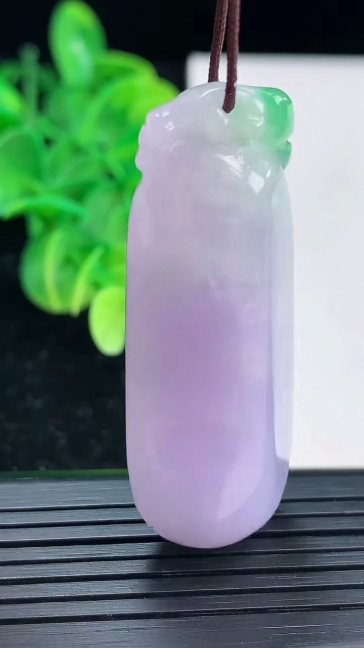 天然A货翡翠春带彩紫罗兰福瓜吊坠尺寸50.9-19.3-14.4重量:27.34g
4月4日