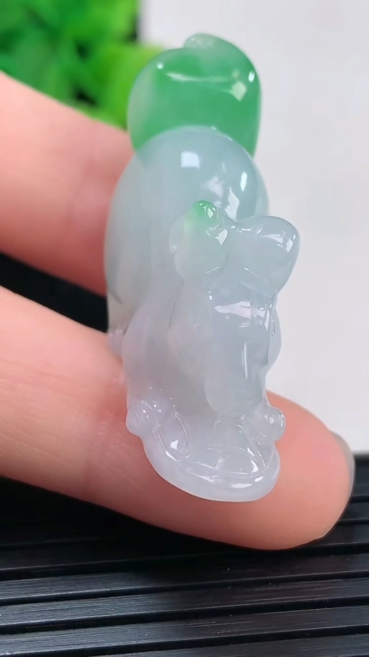 天然A货翡翠松鼠吊坠尺寸36.8-11.9-21.5重量:12.37g
4月4日