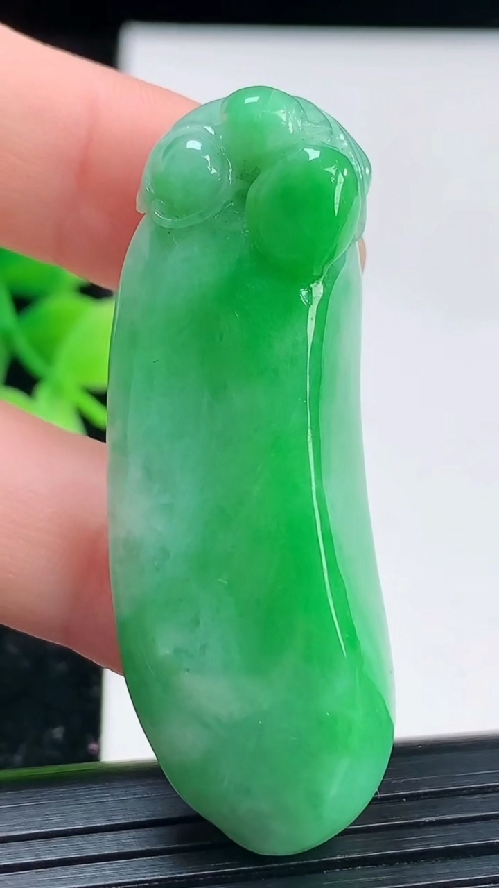 天然A货翡翠福瓜吊坠尺寸49.5-17.5-12.2重量:21.02g
4月4日