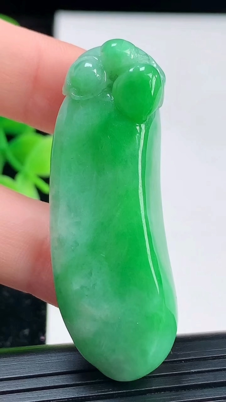 天然A货翡翠福瓜吊坠尺寸49.5-17.5-12.2重量:21.02g
4月4日