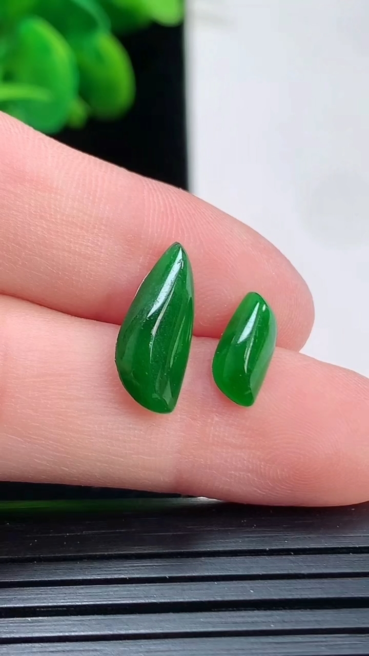 天然A货翡翠随形镶嵌件一对尺寸14.3-6.3-3重:0.68g 128
4月5日