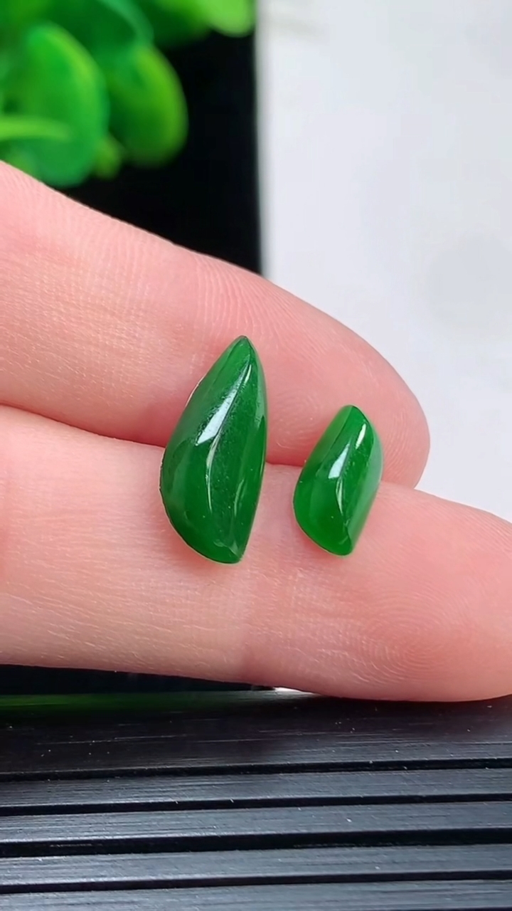 天然A货翡翠随形镶嵌件一对尺寸14.3-6.3-3重:0.68g 128
4月5日