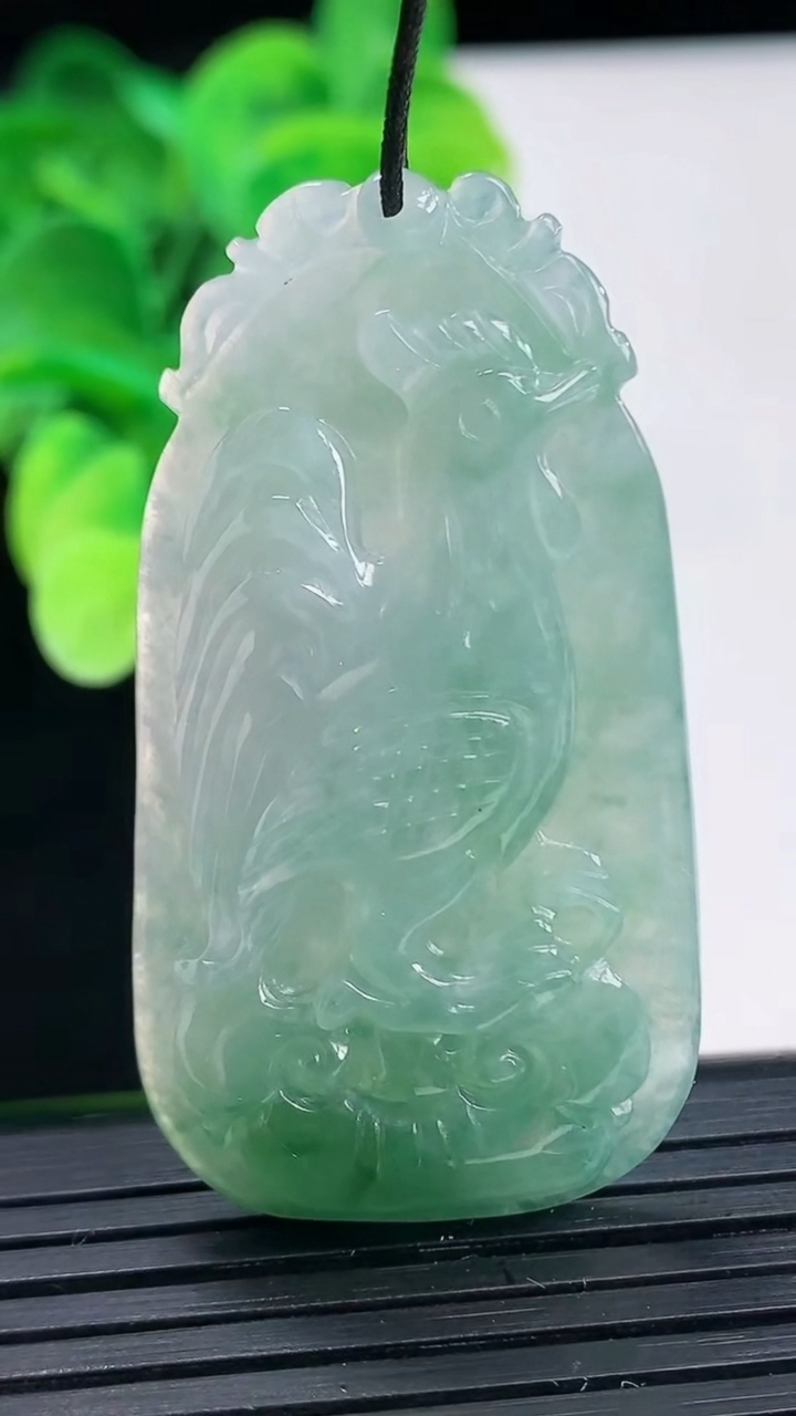 天然A货翡翠生肖鸡吊坠尺寸48.1-25.8-7.3重量:15.84g
4月6日