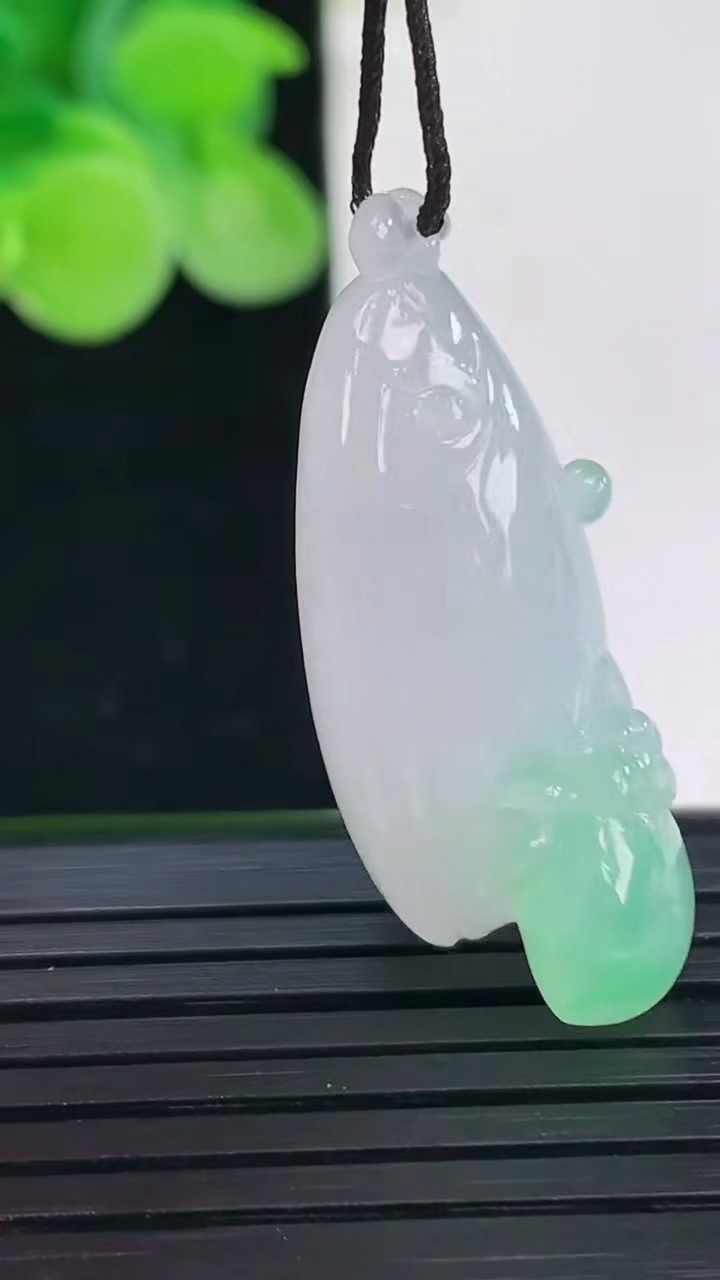 天然A货翡翠福瓜吊坠尺寸33.2-15.2-13.5重量:9.07g
4月7日