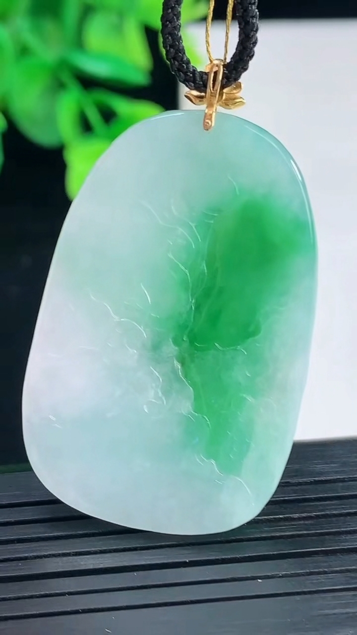 天然A货翡翠和和美美 荷叶鱼吊坠尺寸48.1-28.2-6.5重量:18.22g
4月8日