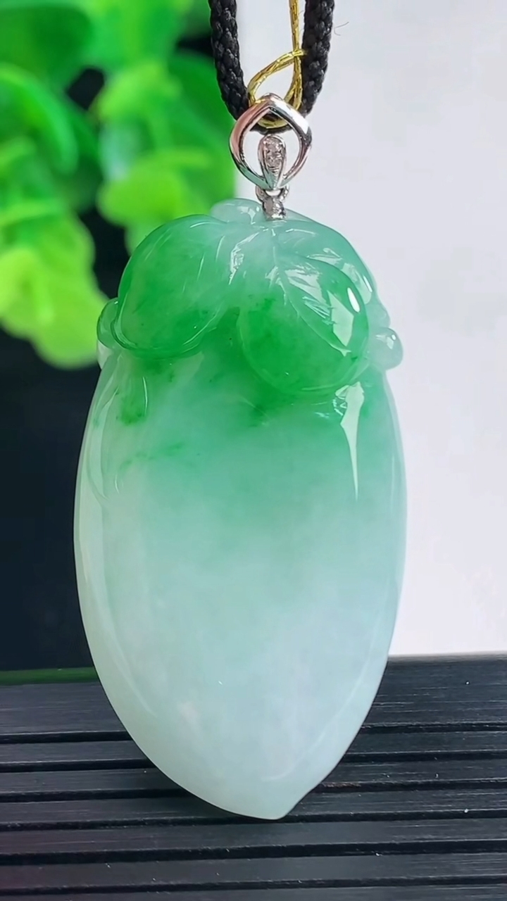 天然A货翡翠福瓜吊坠尺寸41.2-22.1-11.3重量:17.78g
4月10日