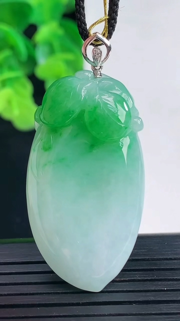 天然A货翡翠福瓜吊坠尺寸41.2-22.1-11.3重量:17.78g
4月10日