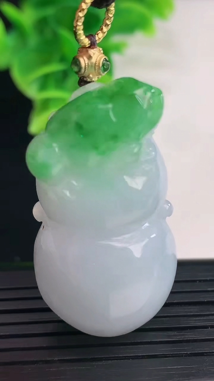 天然A货翡翠葫芦吊坠尺寸43.6-22.7-13.3重量:27.09g
4月11日