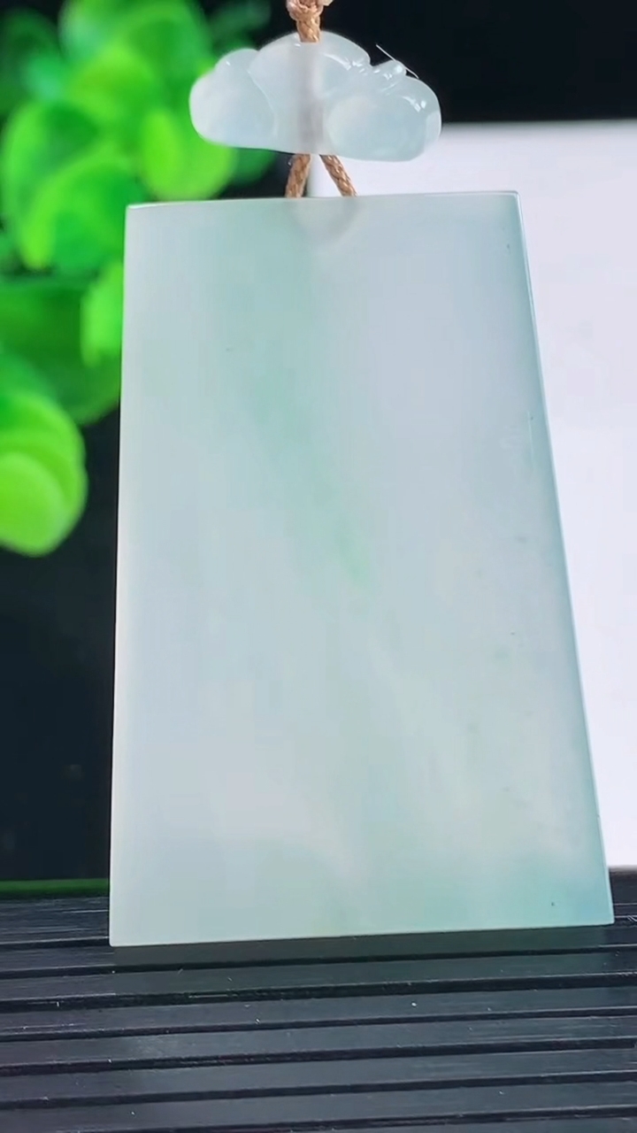 天然A货翡翠种飘花无事牌吊坠尺寸46.8-30.4-5.1重量:24.63g
4月12日