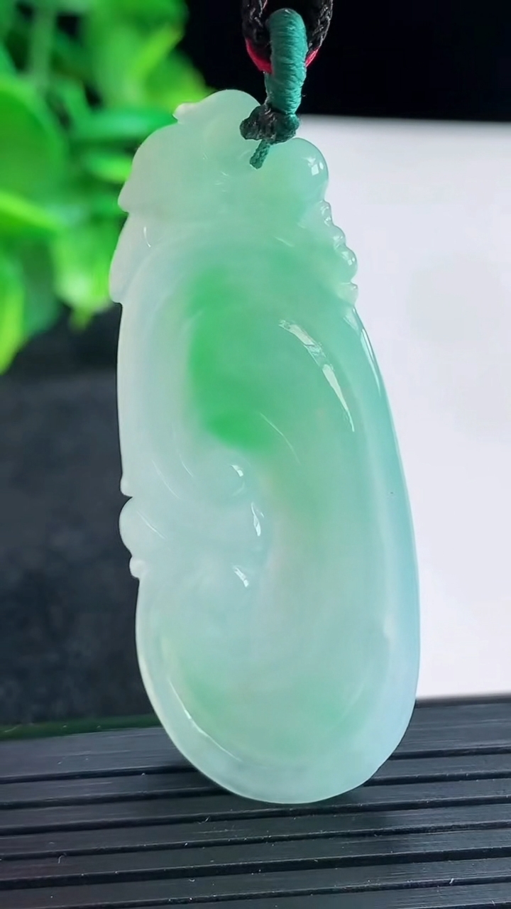 天然A货翡翠如意吊坠尺寸54.3-22.8-5重量:11.77g
4月13日