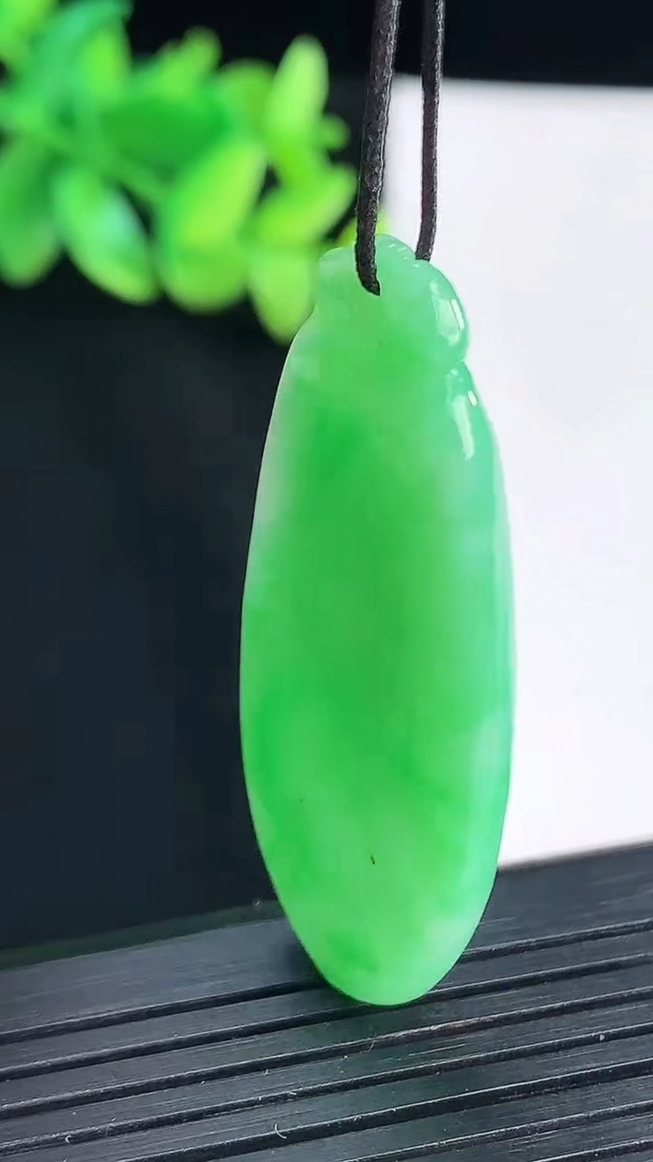 天然A货翡翠福瓜吊坠，尺寸45-21-6.5重量:12.06g
4月13日