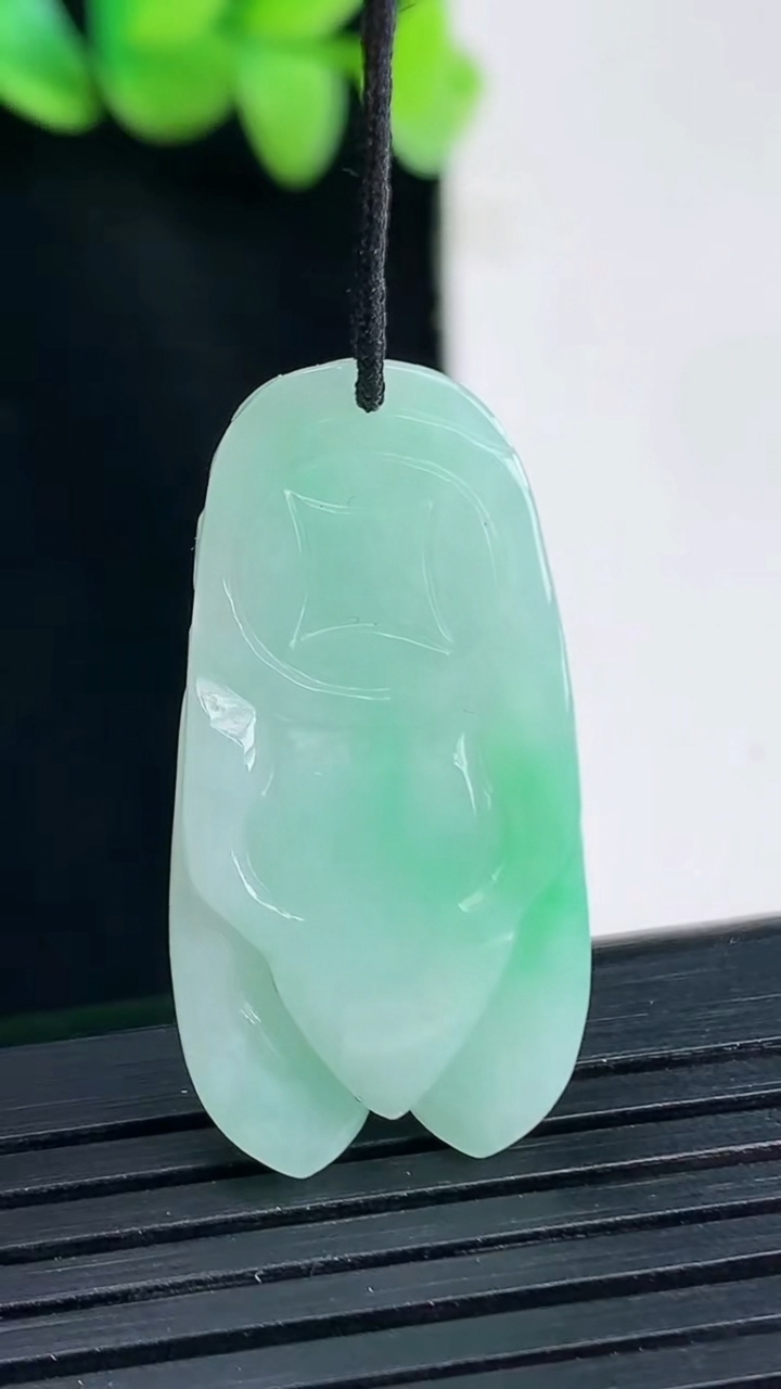 天然A货翡翠一鸣惊人吊坠，尺寸31-16-6重量:5.77g
4月13日