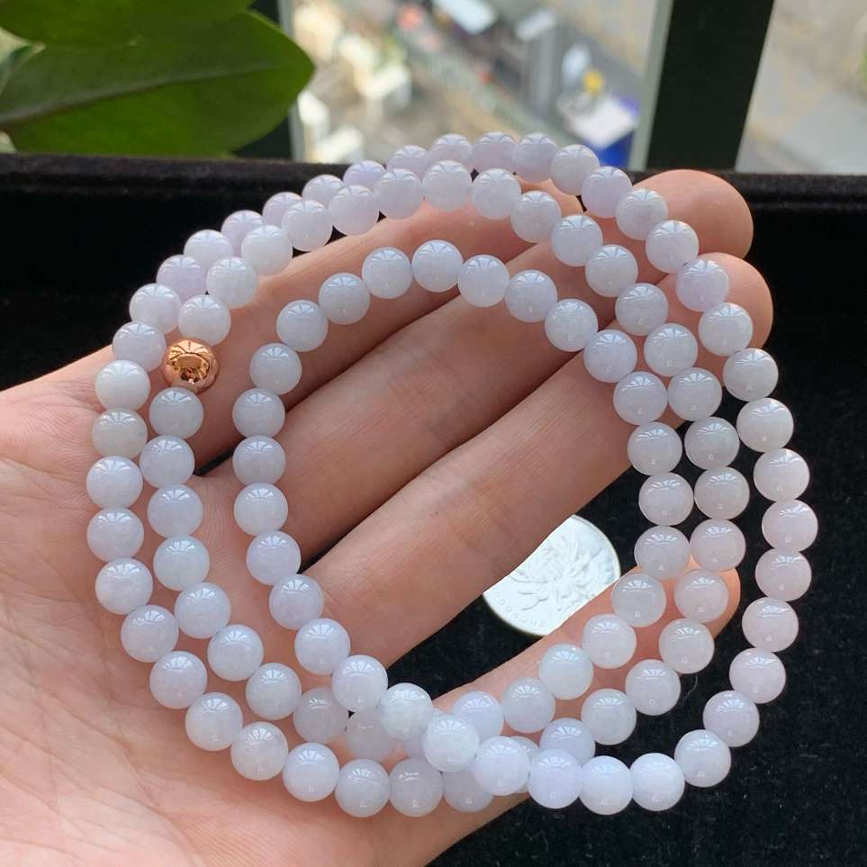 A货天然翡翠冰糯种紫罗兰项链重量62.15
4月14日