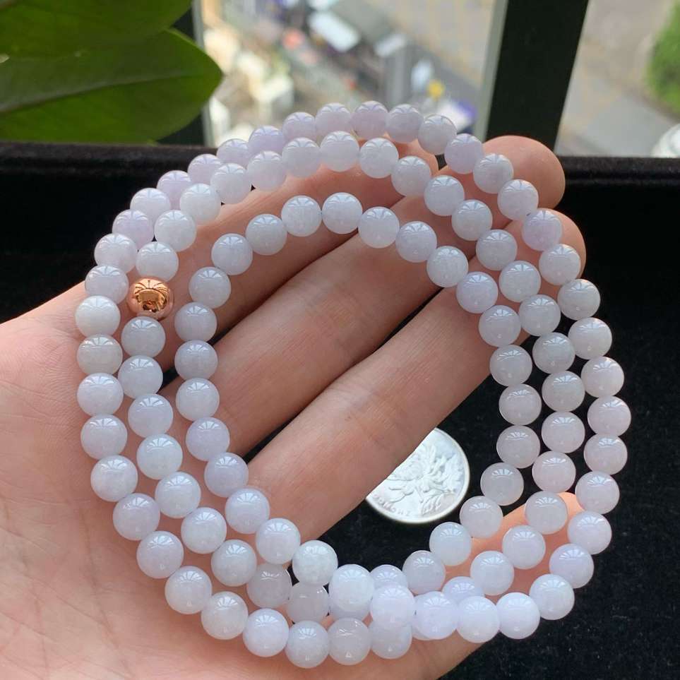 A货天然翡翠冰糯种紫罗兰项链重量62.15
4月14日