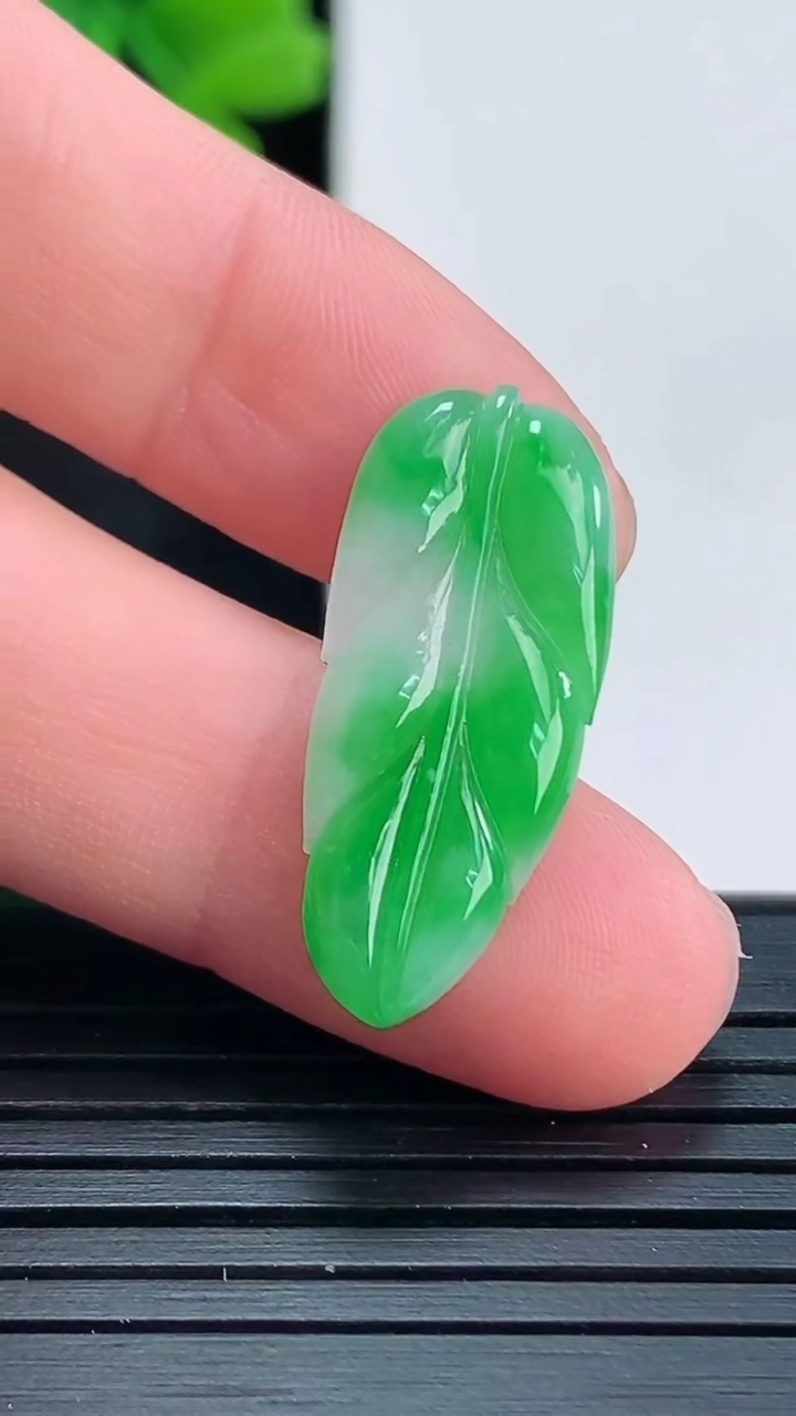 天然A货翡翠金枝玉叶 叶子吊坠尺寸25.4-10.8-2.2重量:1.20g
4月15日