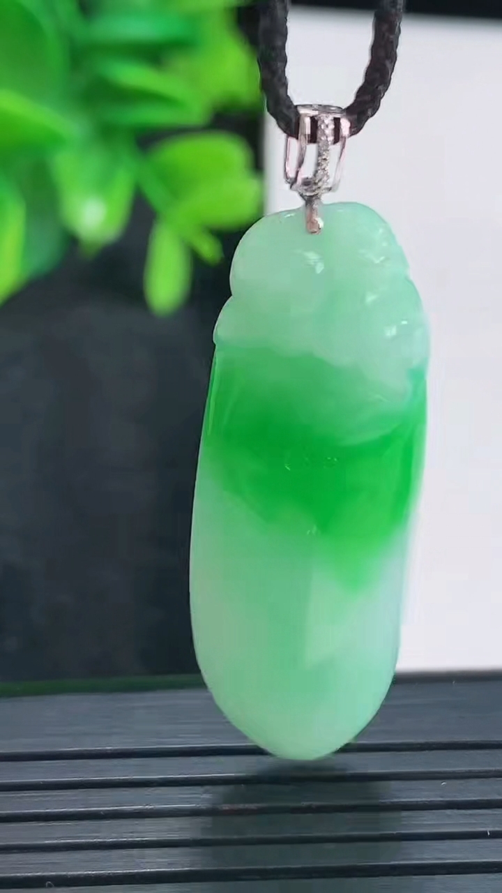 天然A货翡翠福瓜吊坠尺寸39.7-14-8.3重量:9.17g
4月15日