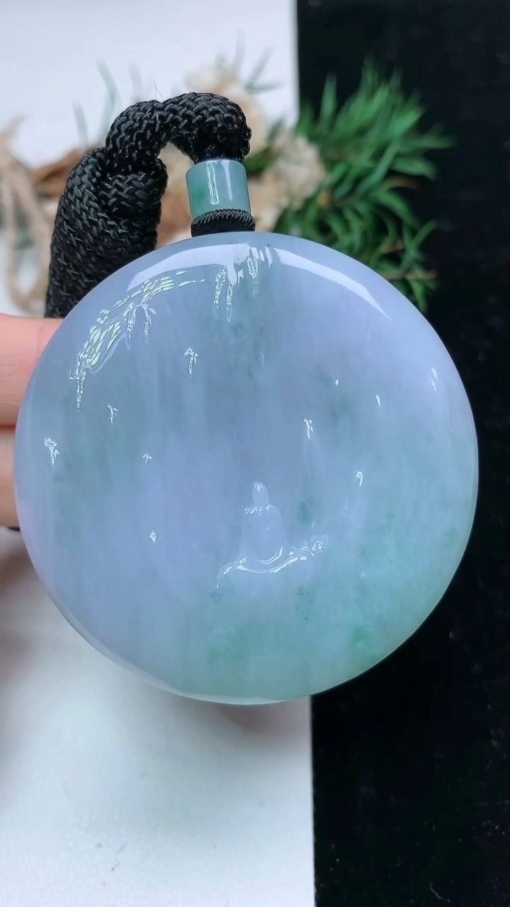 天然A货翡翠紫罗兰 飘花悟道吊坠，尺寸53-11.6，重量:83.39g
4月15日