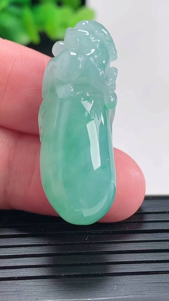 天然A货翡翠福瓜吊坠尺寸39-14-12重量:12.75g
4月17日