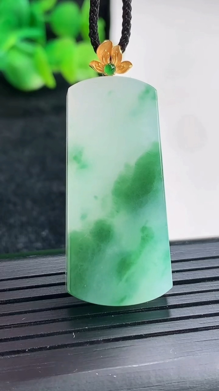 天然A货翡翠18k金飘花无事牌吊坠尺寸38-17-6重量:12.00g
4月17日