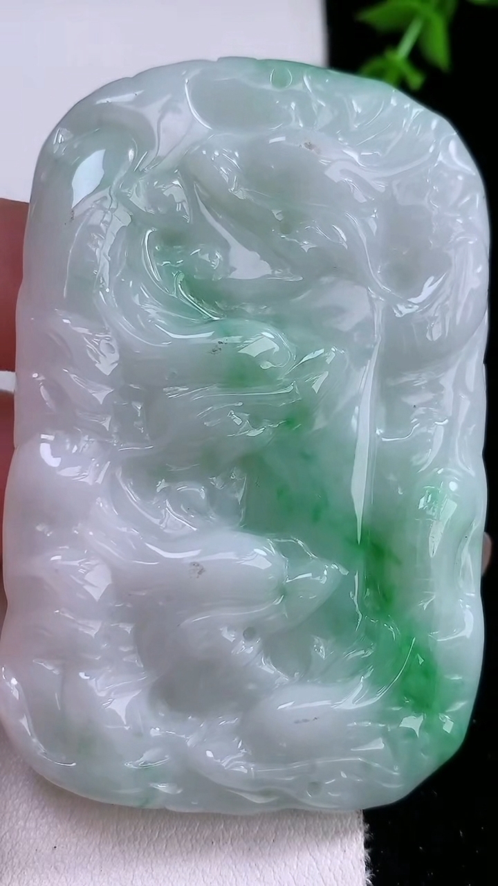 天然A货翡翠九龙至尊 龙牌吊坠，尺寸70-45-12，重:77.11g
4月17日